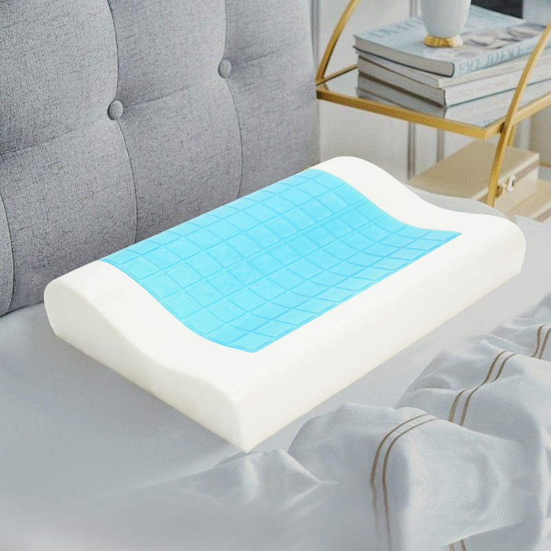 B-förmiges, bequemes Gel-Nackenkissen mit großer Welle